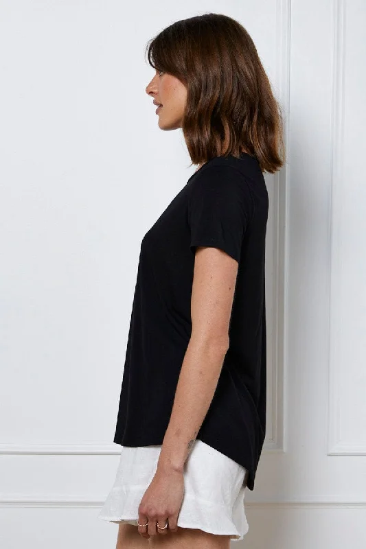 Black T Shirt Short Sleeve