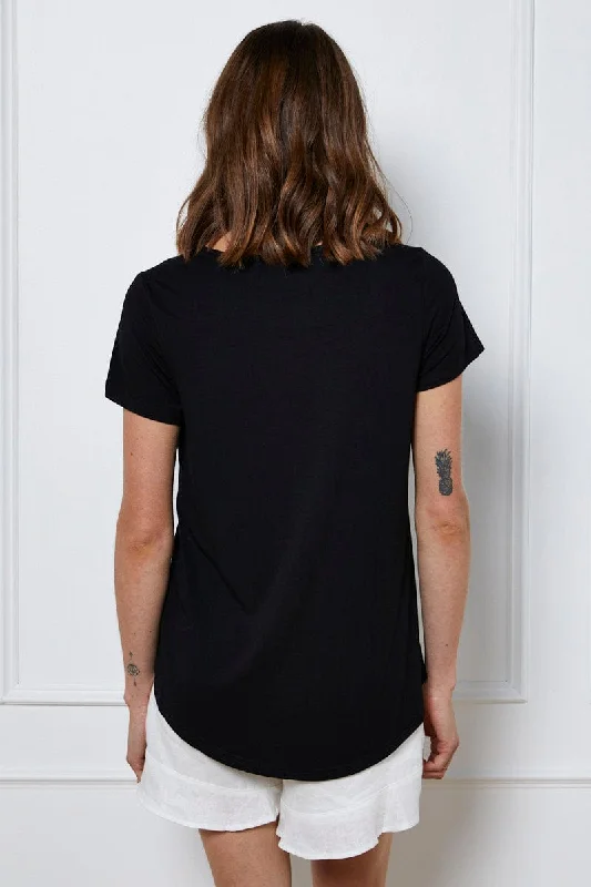 Black T Shirt Short Sleeve