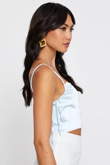 Blue Cami Top Sleeveless