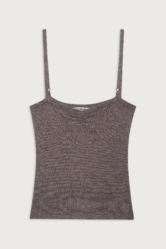 Carmen Lightweight Knit Tank - Dark Pearl