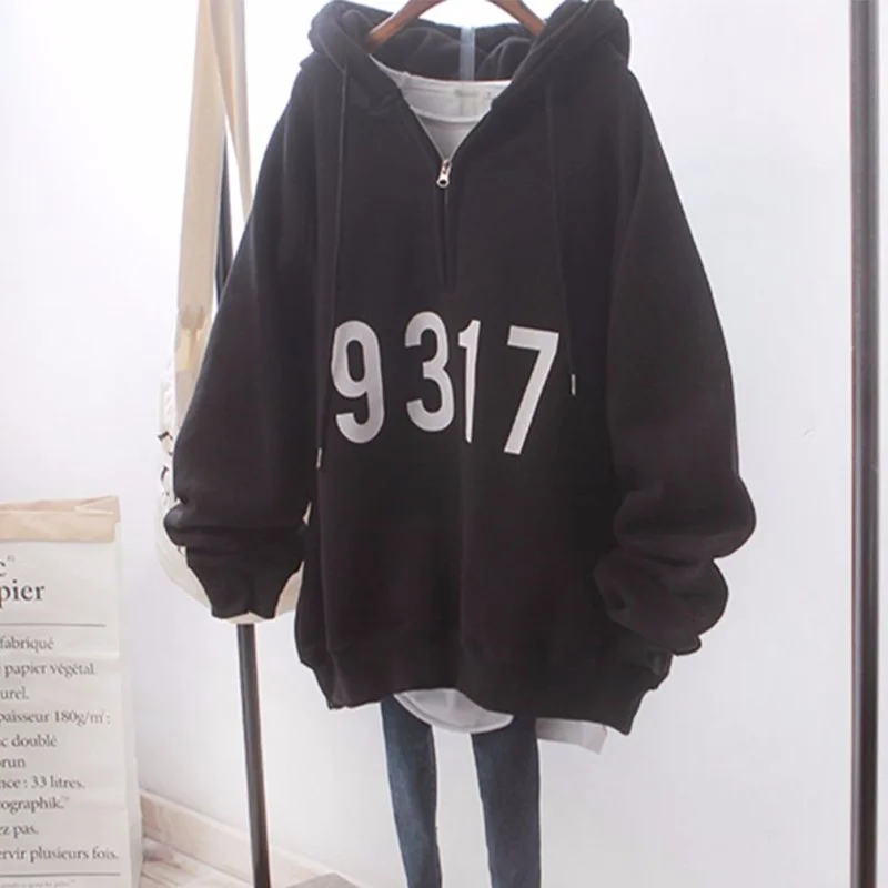 Casual Long Sleeve Zipper Sweatshirt