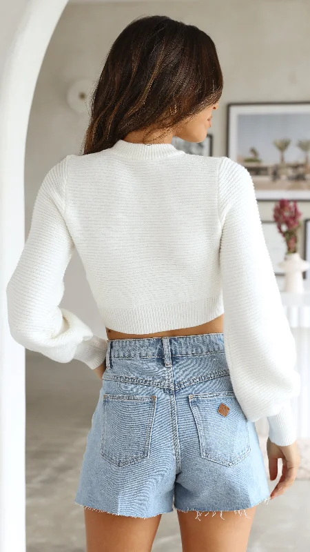 Kassidy Knit Top - White