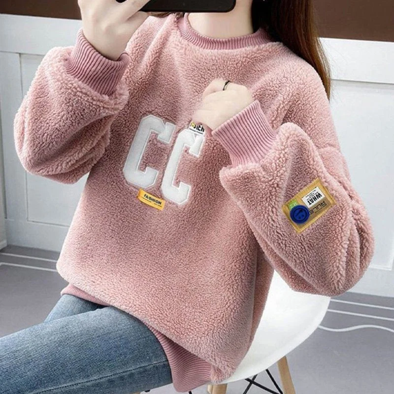 Long Sleeve Casual Cotton-Blend Sweatshirt