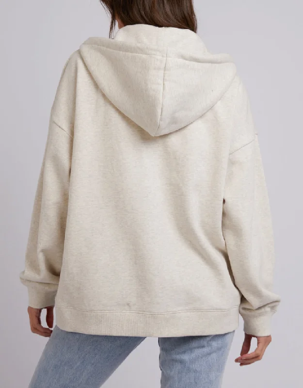 Silent Theory Oversized Zip Thru Hoody Oatmeal