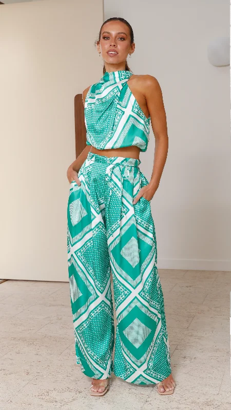 Stella Set - Green Print