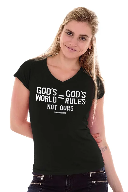 God's World Junior Fit V-Neck T-Shirt