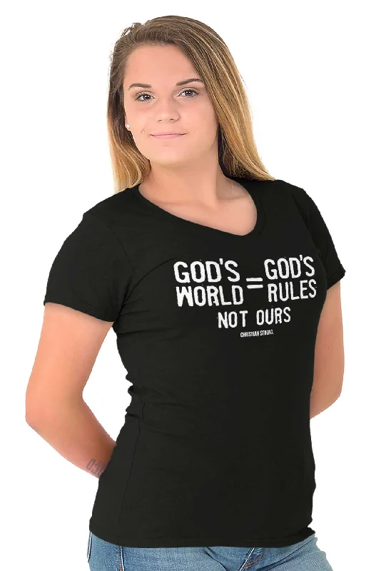 God's World Junior Fit V-Neck T-Shirt