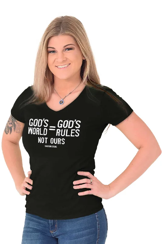 God's World Junior Fit V-Neck T-Shirt