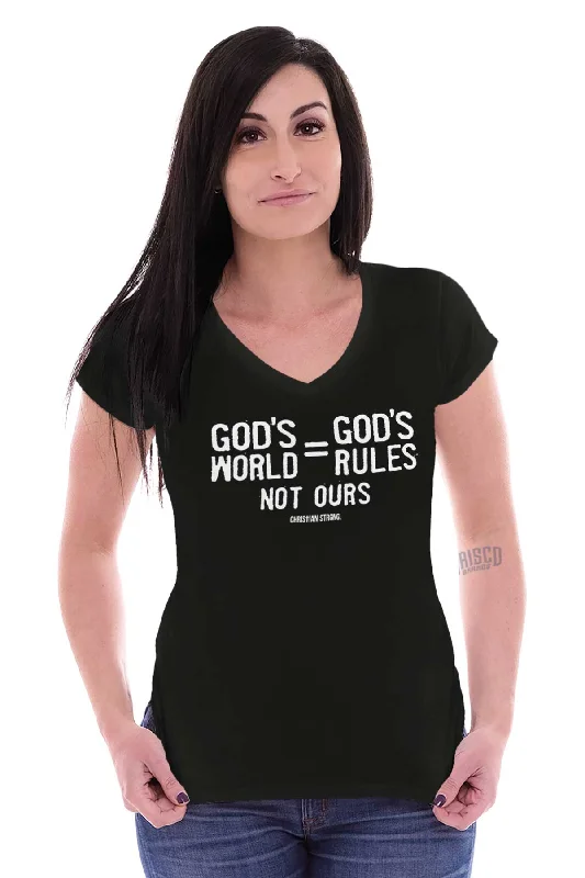 God's World Junior Fit V-Neck T-Shirt