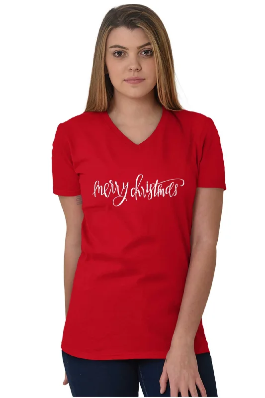 Merry Christmas V-Neck T-Shirt