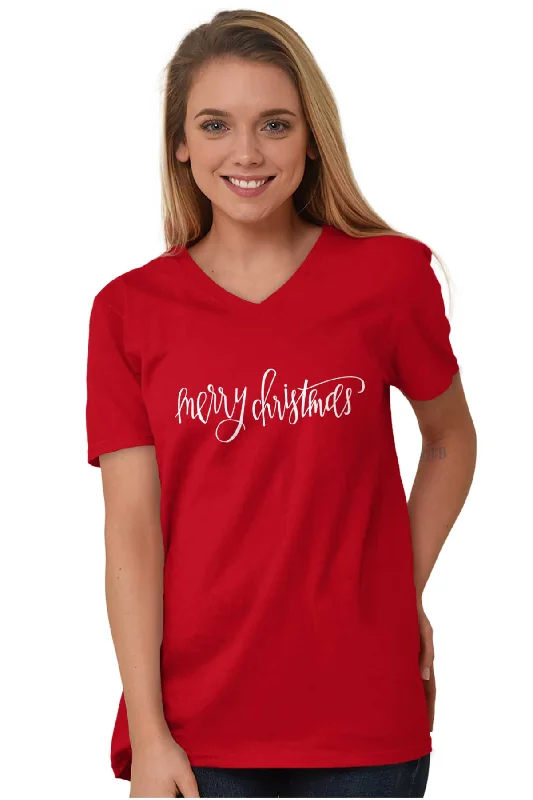 Merry Christmas V-Neck T-Shirt