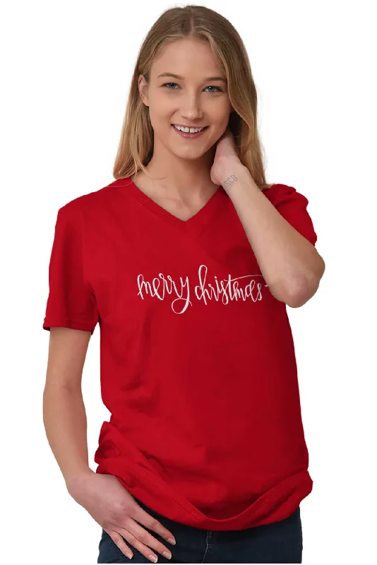 Merry Christmas V-Neck T-Shirt