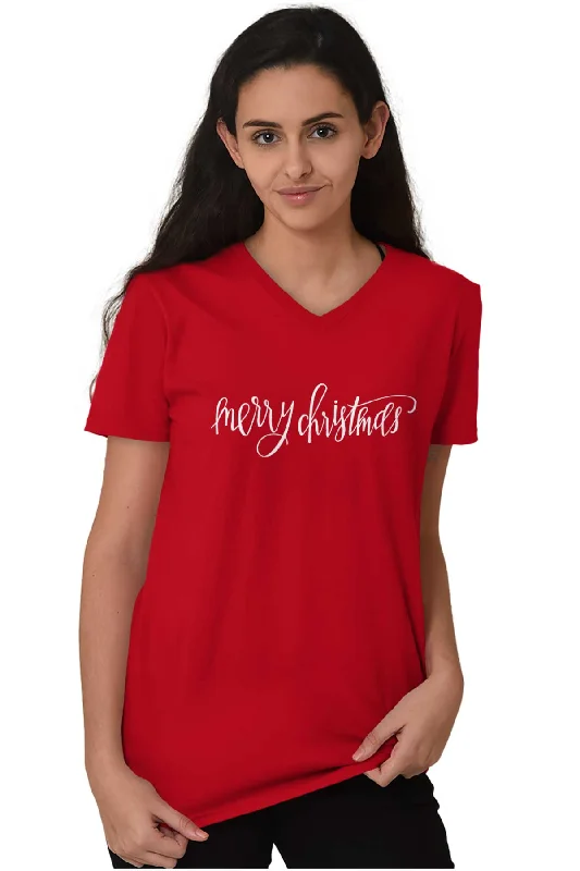 Merry Christmas V-Neck T-Shirt