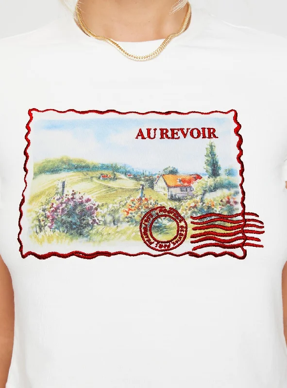 Au Revoir France Tee White