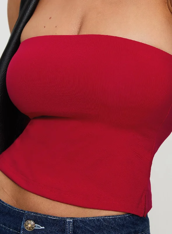 Aurorah Strapless Top Red