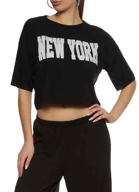 New York Boxy Crop Top