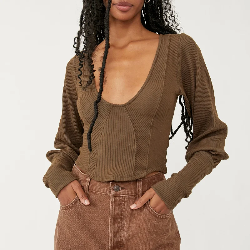 FREE PEOPLE - PETRA TOP IN TORTOISE SHELL