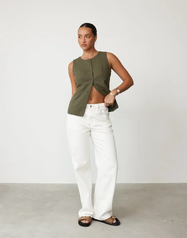 Kristen Vest Top (Moss)