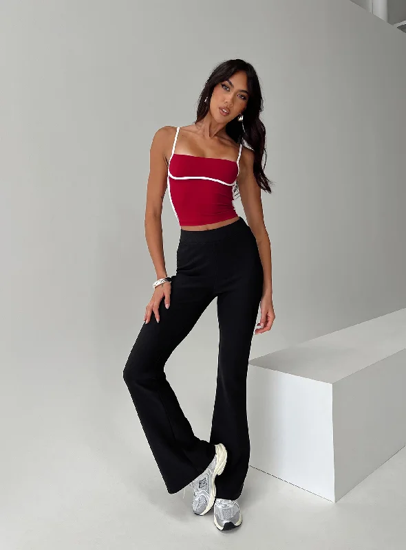 Maidenwell Contrast Top Red