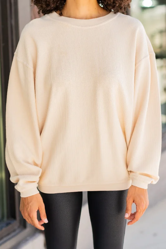 You're So Classic Natural Corded Sweatshirt