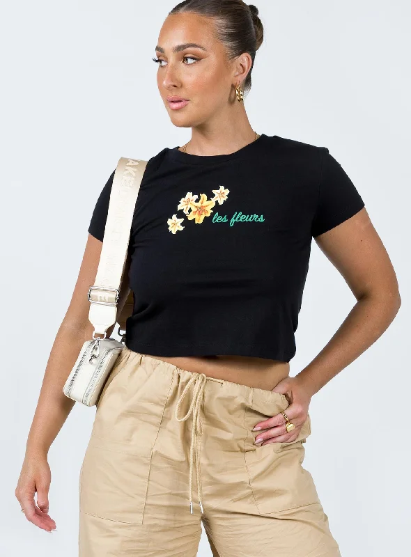 Le Fleurs Top Black