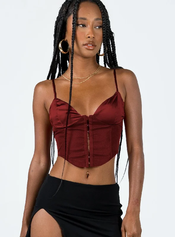 Palisade Corset Top Red