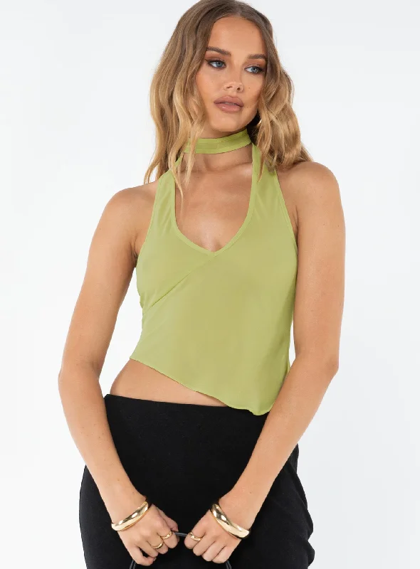 Rendezvous Halter Top Lime