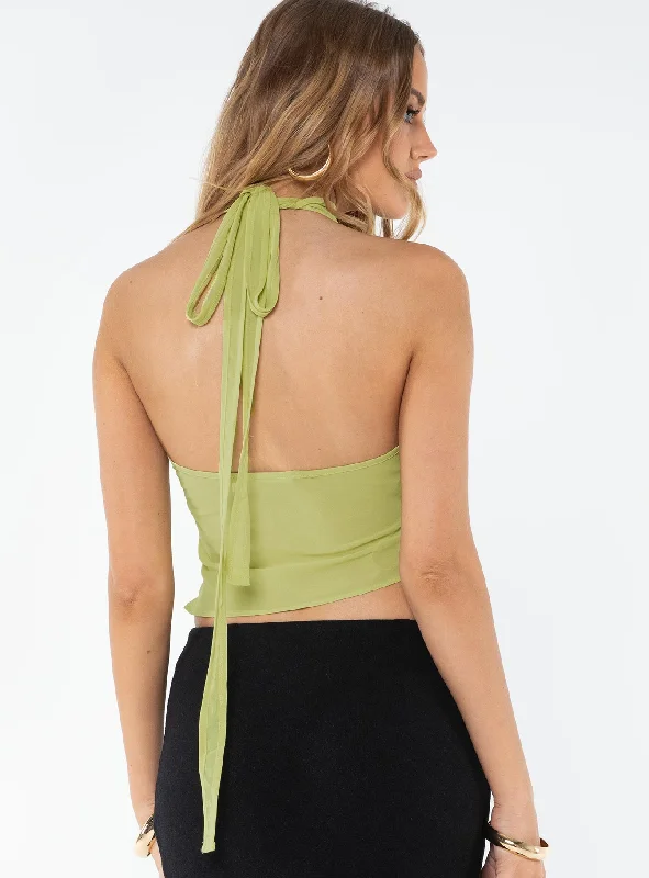 Rendezvous Halter Top Lime