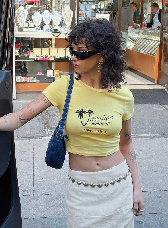 Vacay Mode Tee Yellow