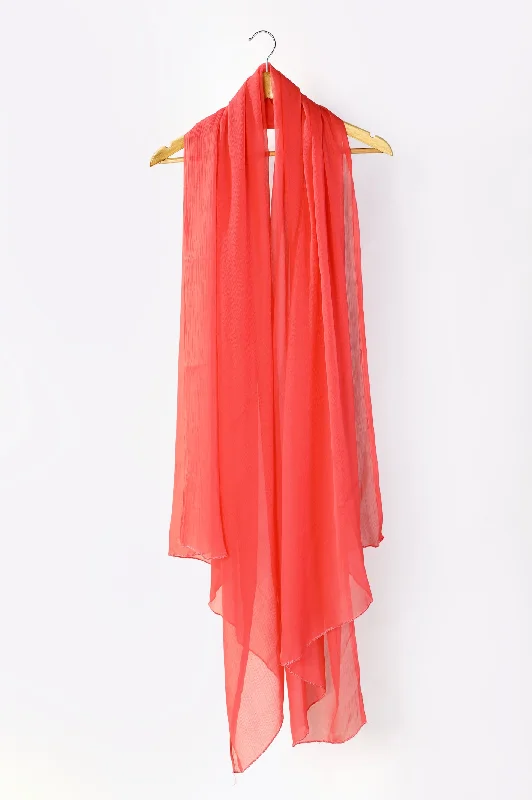 Peach Chiffon Dupatta