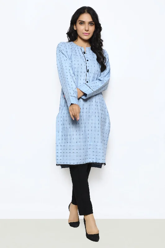 Jacquard Blue Kurti