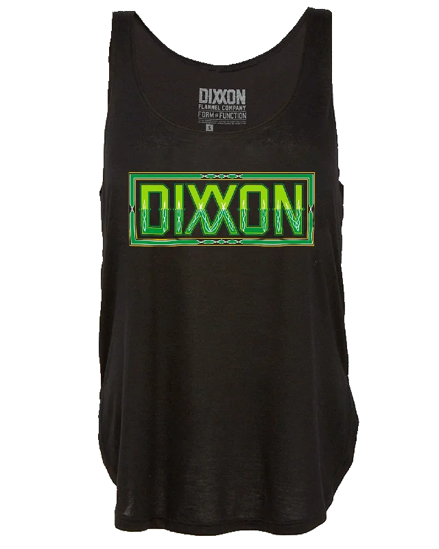 Women's Pinstripe Flowy Tank - Green