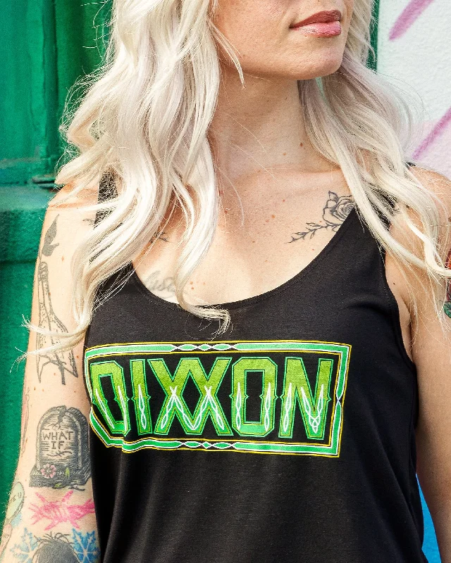 Women's Pinstripe Flowy Tank - Green