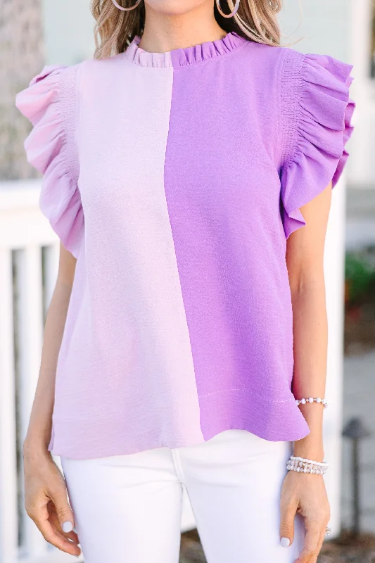 Best Of You Purple Colorblock Tank