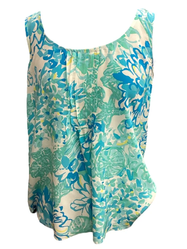 Blue & White Top Sleeveless Lilly Pulitzer, Size S