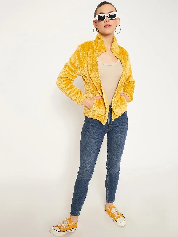 Madame Yellow High Neck Sweatshirt