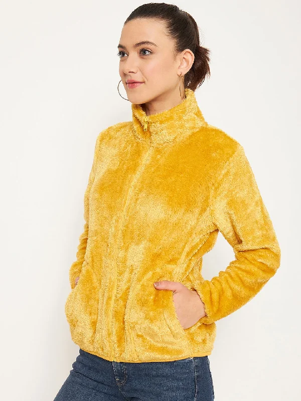 Madame Yellow High Neck Sweatshirt