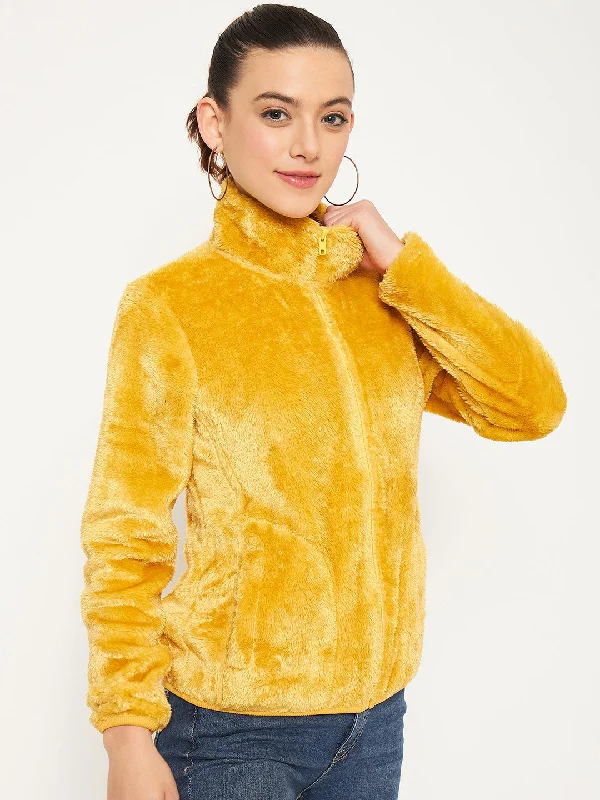 Madame Yellow High Neck Sweatshirt