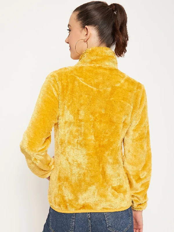 Madame Yellow High Neck Sweatshirt