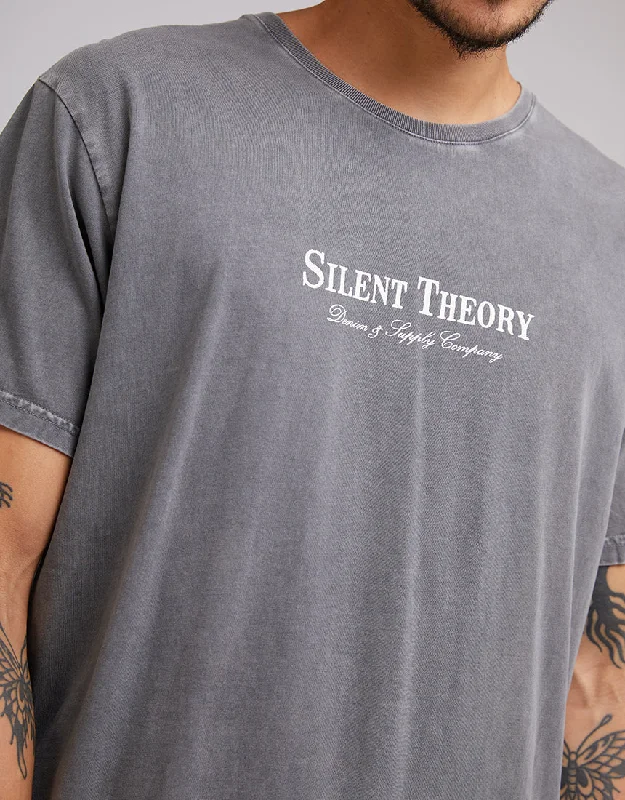 Silent Theory Mens Authentic Layered Tee Coal