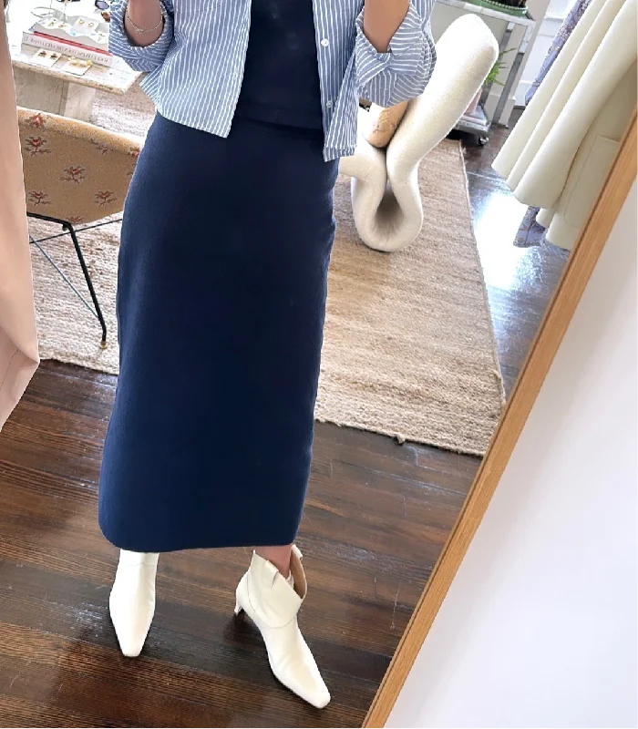 MASON'S DAUGHTER Stella Skirt, Navy Knit