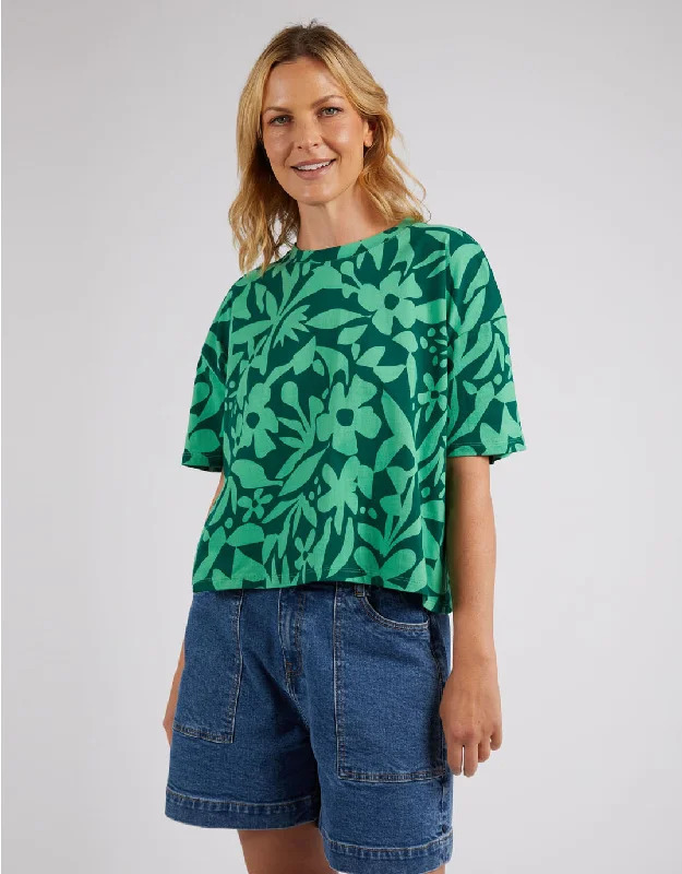 Stencil Floral Tee - Greenbriar Floral Print