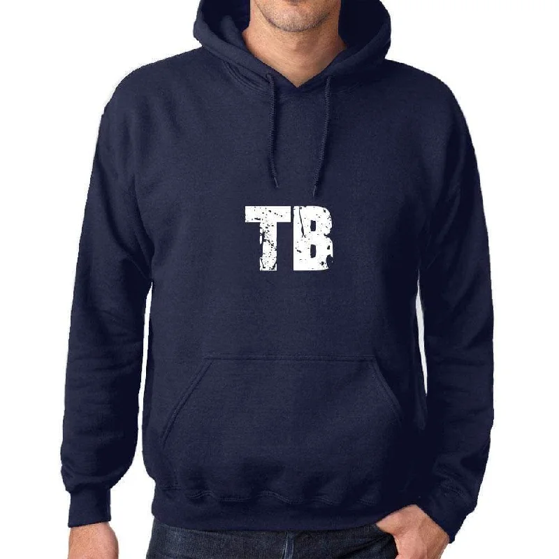 Unisex Printed Graphic Cotton Hoodie Popular Words TB French Navy