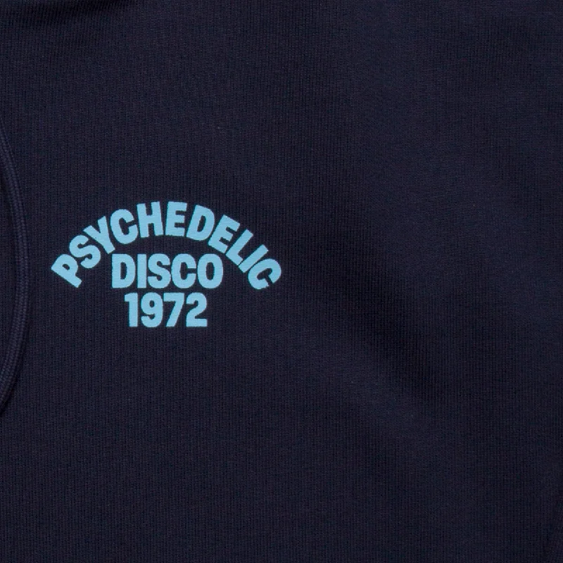 1972 Psychedelic Disco Crest - Zipped Hood - Navy