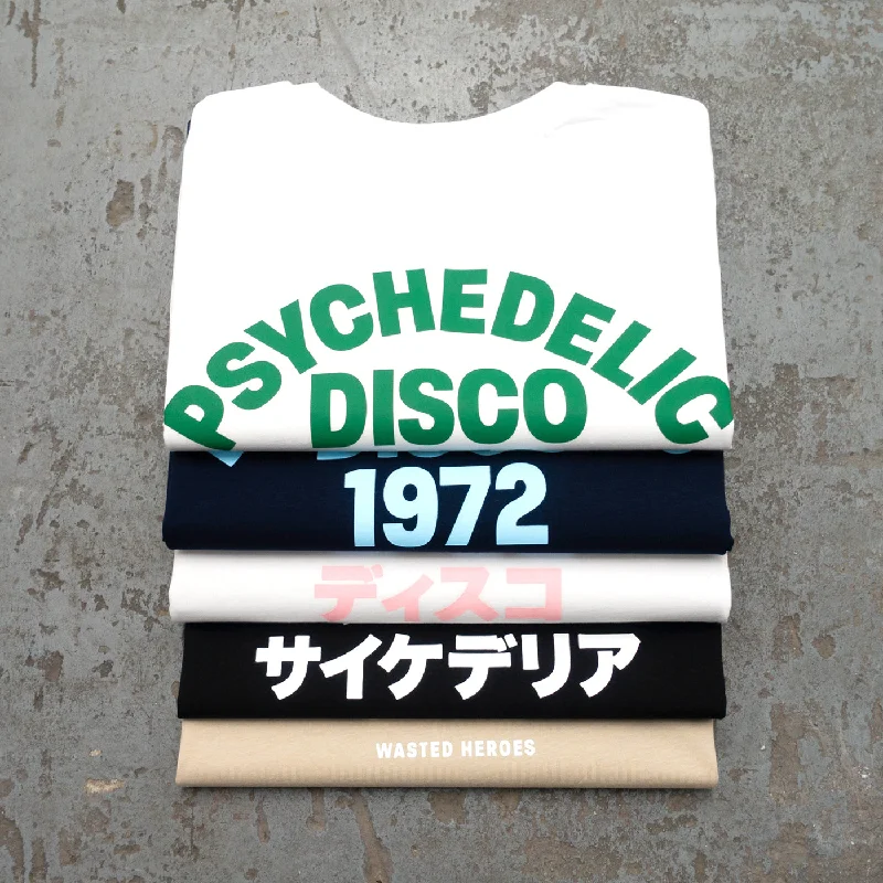 1972 Psychedelic Disco Back Print - Tshirt - French Navy