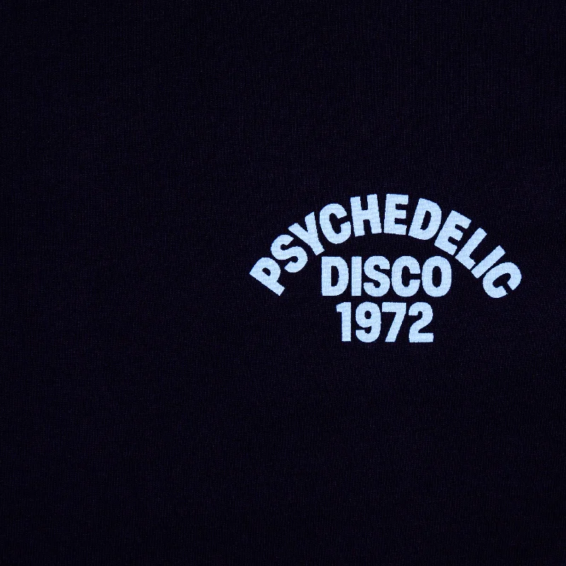 1972 Psychedelic Disco Back Print - Tshirt - French Navy