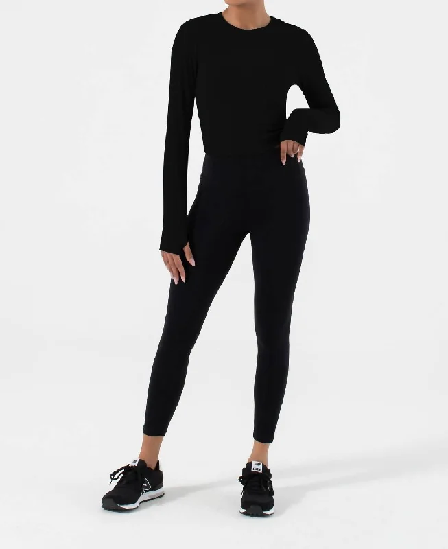 Acacia Twist Back L/s In Black