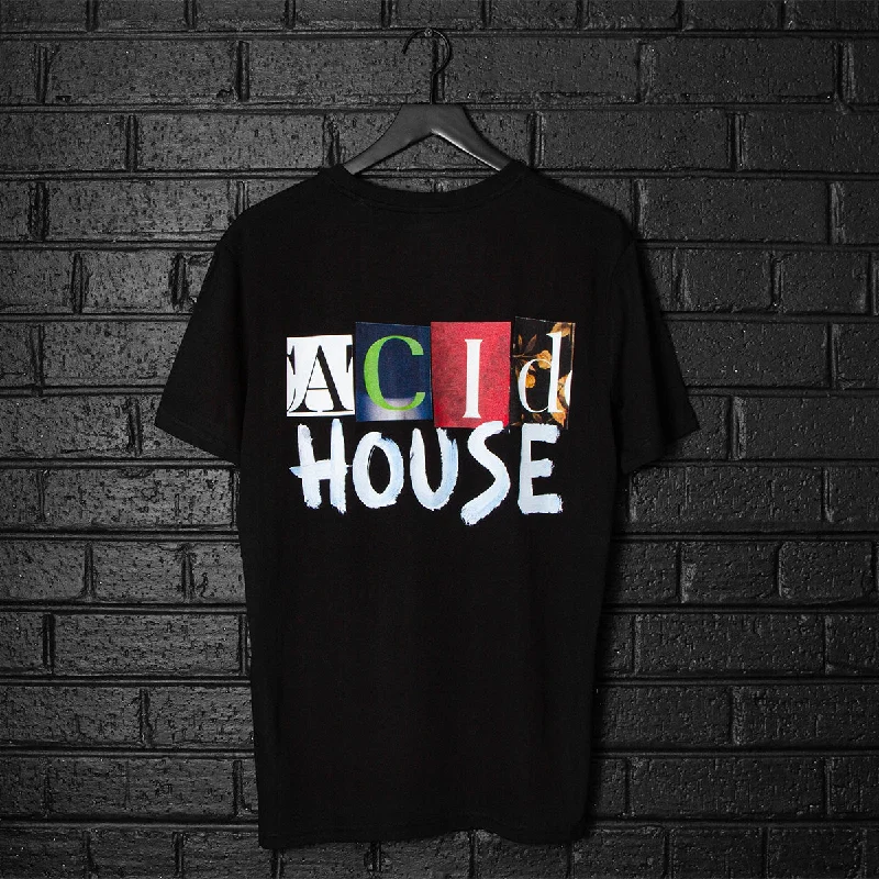 Acid House Cut Panorama Back Print - Tshirt - Black