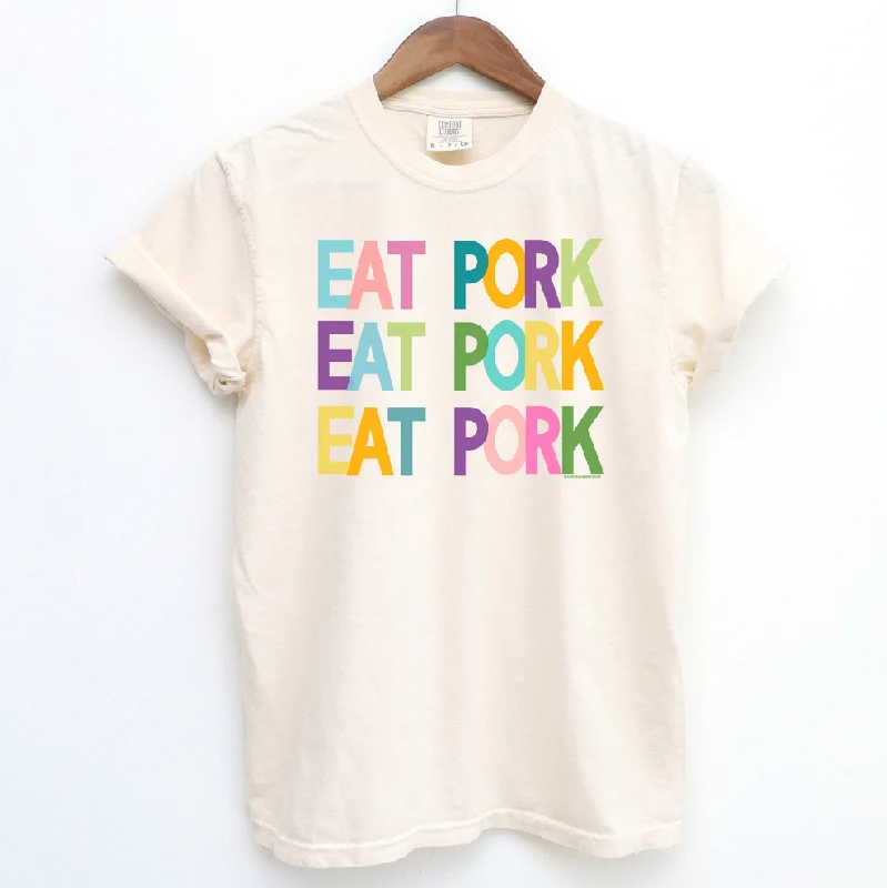 All The Colors Eat Pork ComfortWash/ComfortColor T-Shirt (S-4XL) - Multiple Colors!