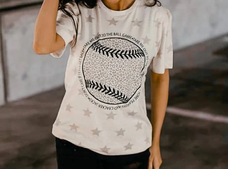 Baseball Star Tee In White